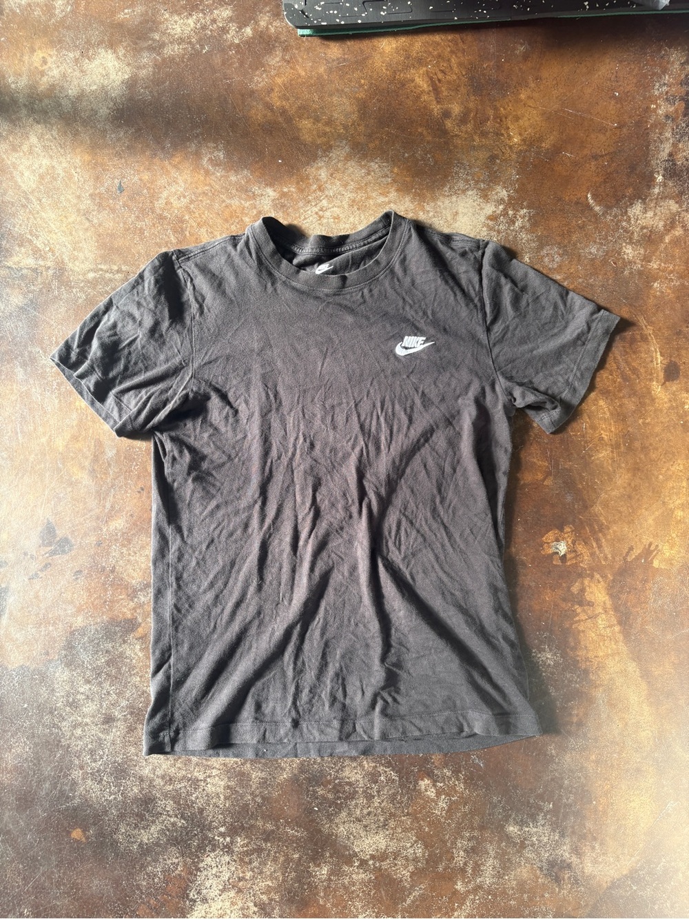 Nike Black Short-Sleeve Tee with White Swoosh